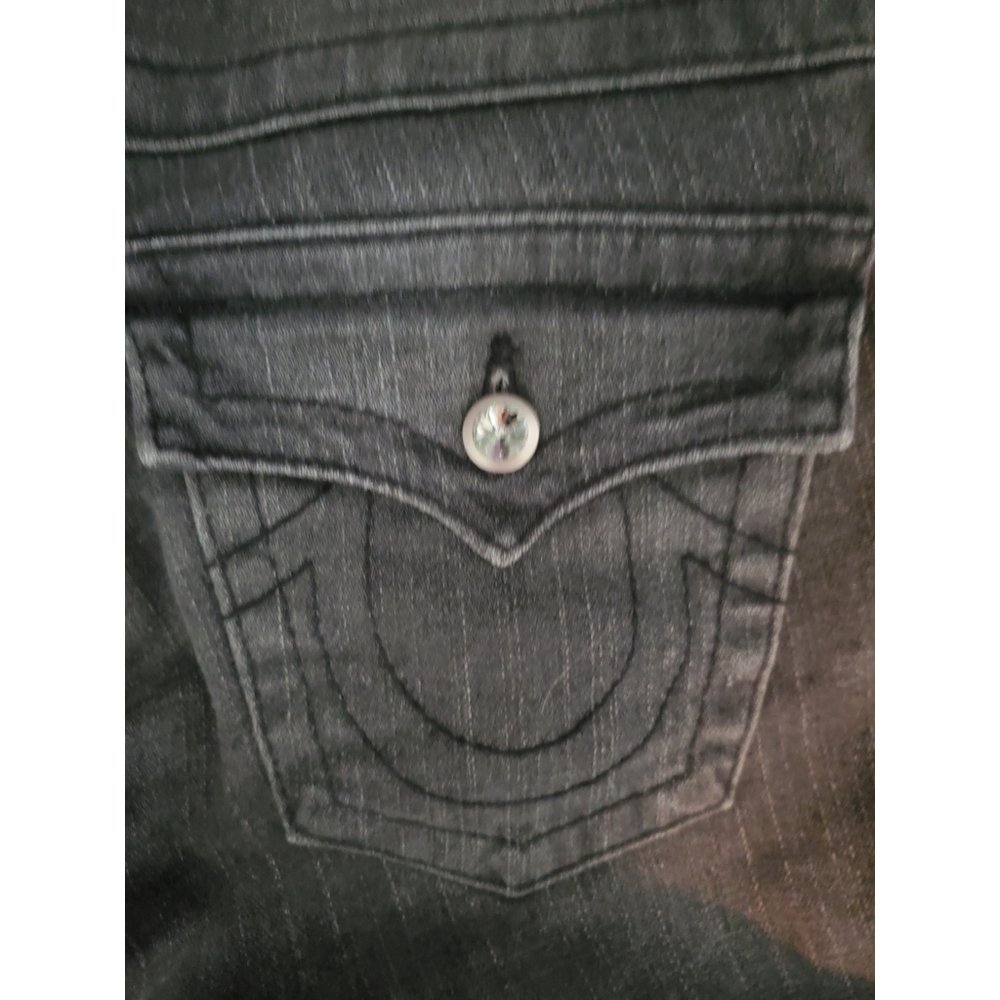 True religion gray jean with Swarovski crystals